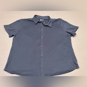 VRST Dark Gray Button-Up Short Sleeve Shirt
